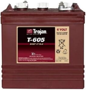 Trojan T-605 6V Deep Cycle Golf Cart Battery